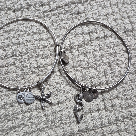 Alex and Ani Silver Ocean Charm Bracelets - Picture 1 of 5